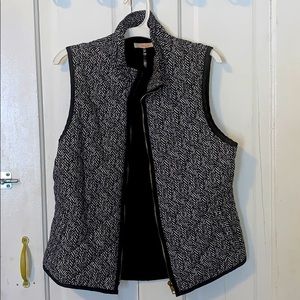 Black and white vest